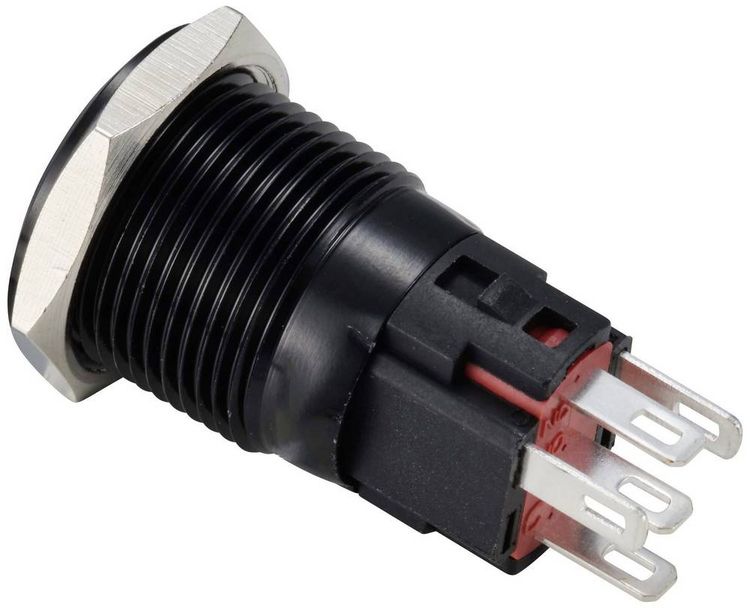 Produktbild: TRU COMPONENTS TC-12647444 Drucktaster 250 V/AC 3 A 1 x Aus/(Ein) IP65 Gr&uuml;n tastend Aluminium, eloxiert 1 St.