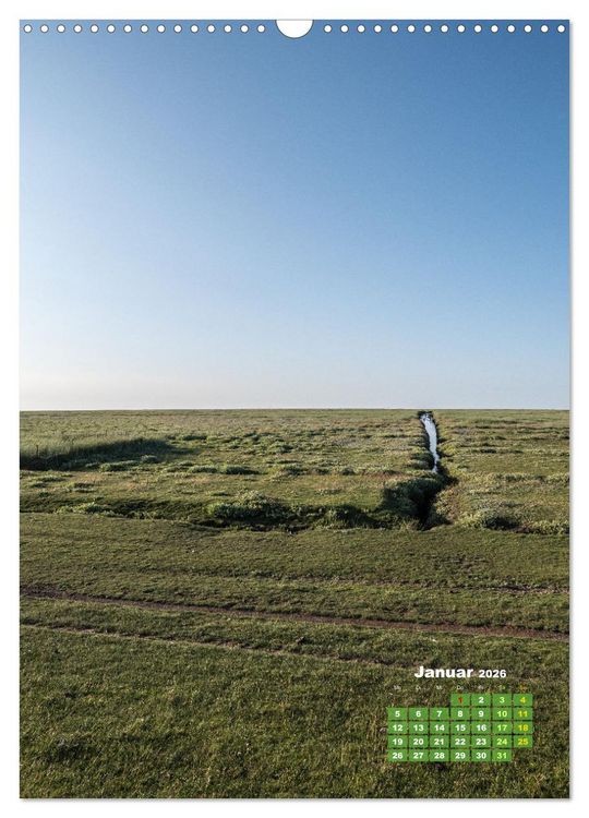 Produktbild: Westerhever - Wattwanderung in den Sonnenuntergang (Wandkalender 2026 DIN A3 hoch), CALVENDO Monatskalender