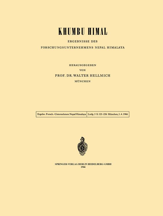 Produktbild: Khumbu Himal &mdash; Ergebnisse des Forschungsunternehmens Nepal Himalaya