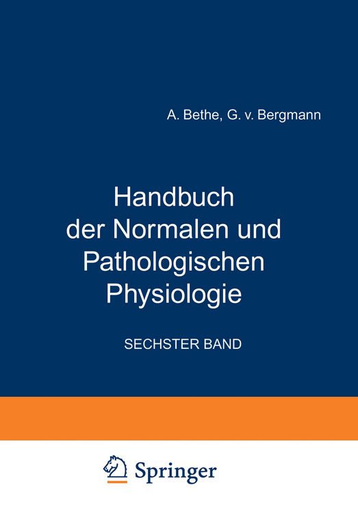 Produktbild: Handbuch der Normalen und Pathologischen Physiologie