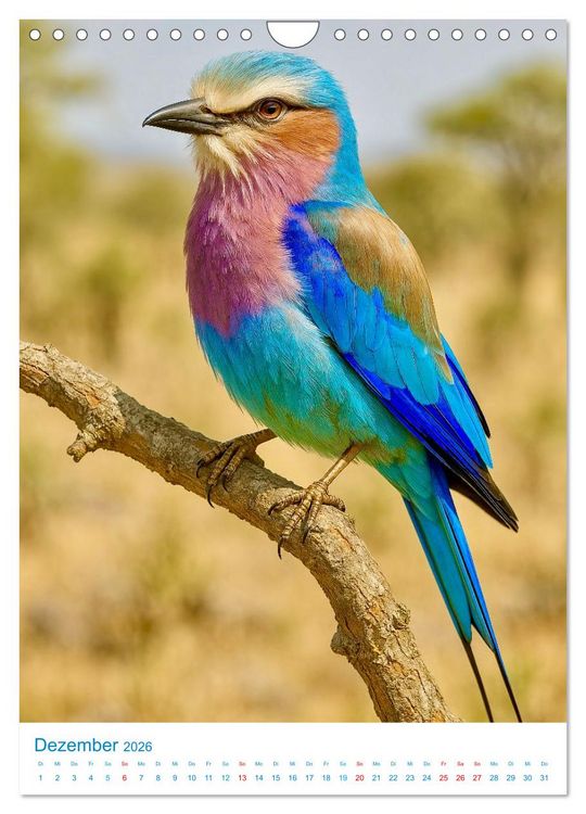 Produktbild: Blaue V&ouml;gel (Wandkalender 2026 DIN A4 hoch), CALVENDO Monatskalender