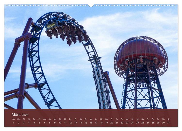 Produktbild: Abenteuer Achterbahn (Wandkalender 2026 DIN A2 quer), CALVENDO Monatskalender