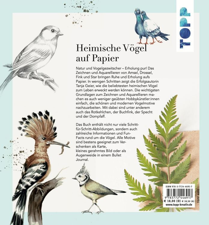 Produktbild: Heimische Vögel zeichnen und aquarellieren