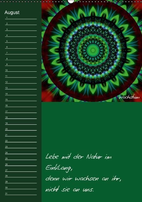 Produktbild: Mandala - Spiegel der Seele / immerw&auml;hrender Geburtstagskalender (Wandkalender immerw&auml;hrend DIN A2 hoch)