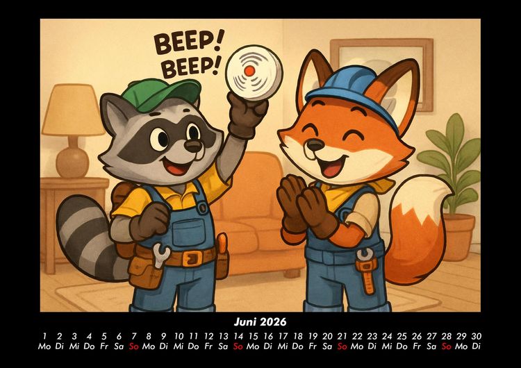 Produktbild: Rocco & Finn - Auf dem Weg zum Elektriker 2026 Fotokalender DIN A3