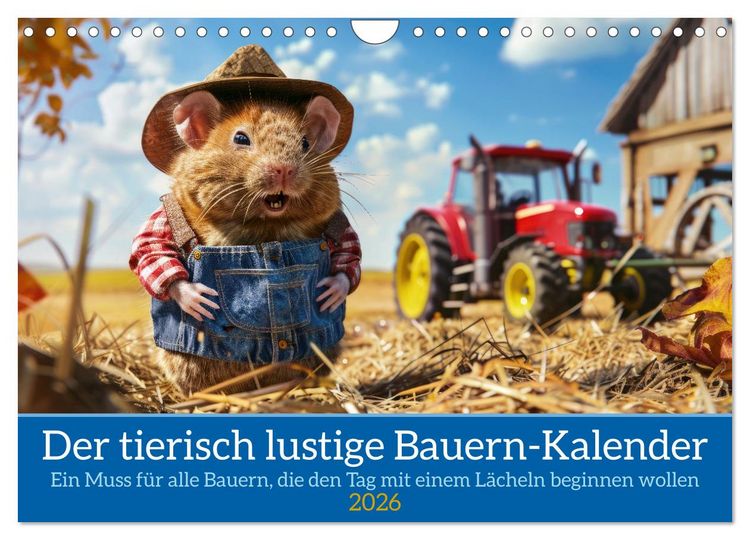 Produktbild: Der tierisch lustige Bauern-Kalender (Wandkalender 2026 DIN A4 quer), CALVENDO Monatskalender