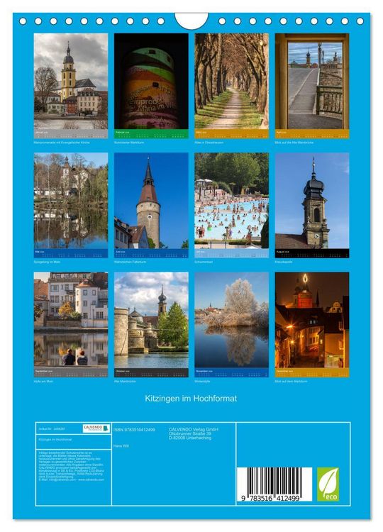 Produktbild: Kitzingen im Hochformat (Wandkalender 2026 DIN A4 hoch), CALVENDO Monatskalender