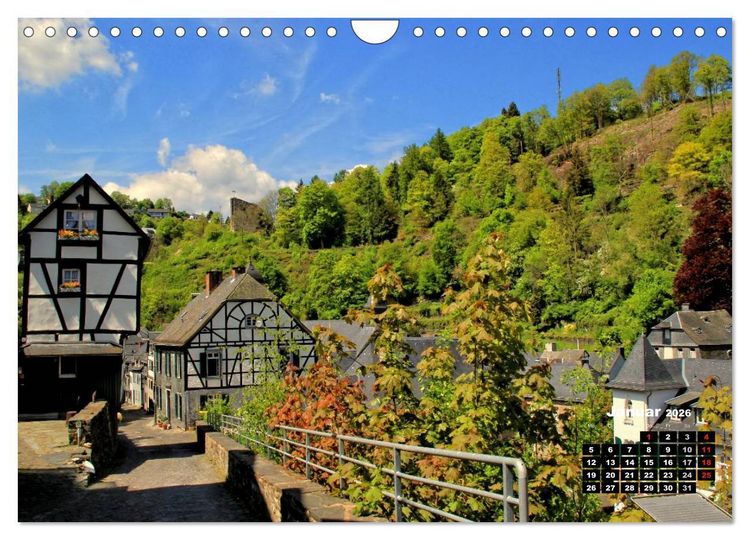 Produktbild: Eine Perle in der Eifel - Monschau (Wandkalender 2026 DIN A4 quer), CALVENDO Monatskalender