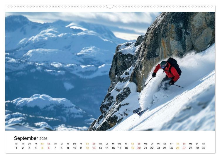Produktbild: Kufen, Ski & Snowboard (hochwertiger Premium Wandkalender 2026 DIN A2 quer), Kunstdruck in Hochglanz