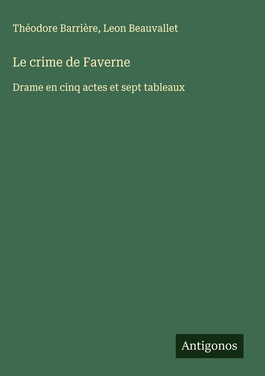 Produktbild: Le crime de Faverne