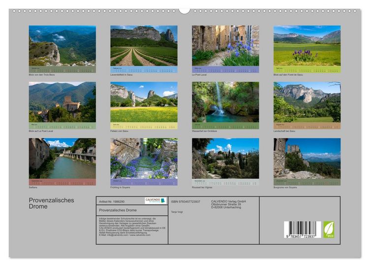 Produktbild: Provenzalisches Drome (hochwertiger Premium Wandkalender 2026 DIN A2 quer), Kunstdruck in Hochglanz