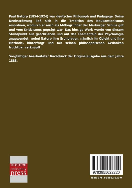 Produktbild: Einleitung in die Psychologie nach kritischer Methode