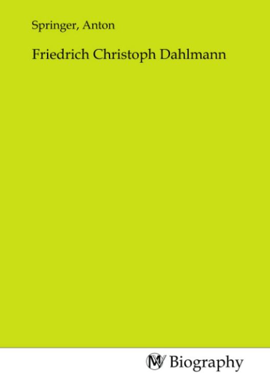Produktbild: Friedrich Christoph Dahlmann