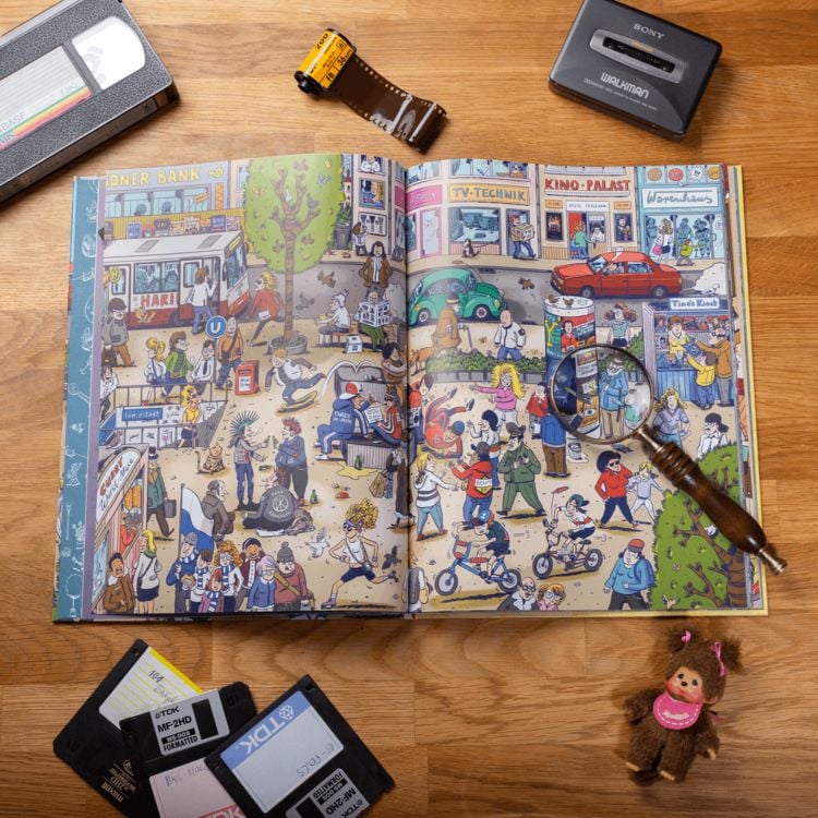 Produktbild: Die 80er Jahre &ndash; Das gro&szlig;e Wimmelbuch von Walkman bis Wimbledon