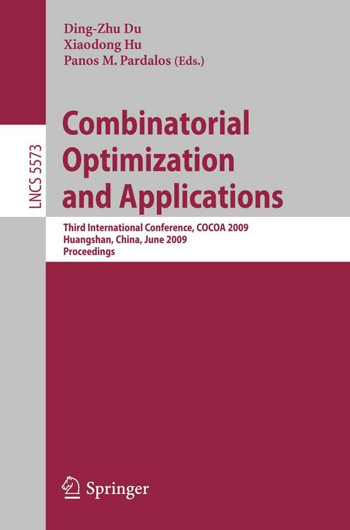 Produktbild: Combinatorial Optimization and Applications