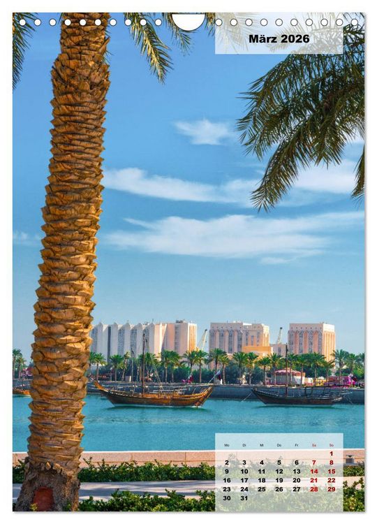 Produktbild: Doha Leuchtende Hauptstadt von Katar (Wandkalender 2026 DIN A4 hoch), CALVENDO Monatskalender