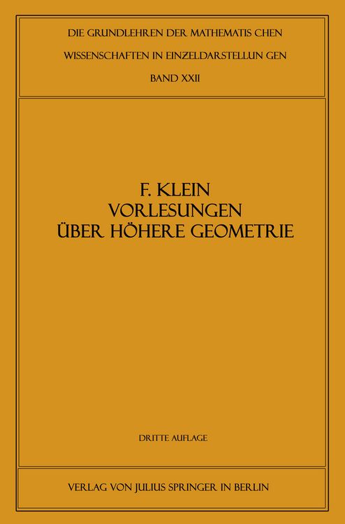 Produktbild: Vorlesungen &uuml;ber H&ouml;here Geometrie