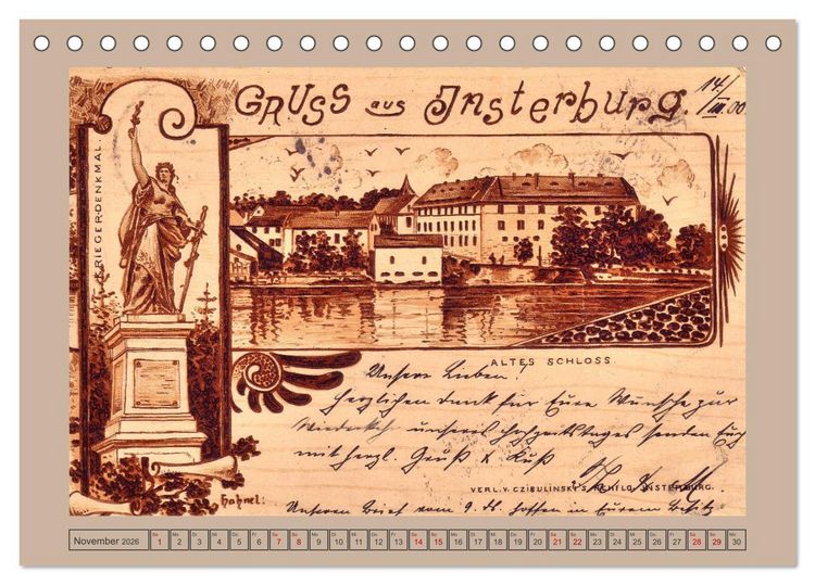 Produktbild: Gruss aus Insterburg - Historische Stadtansichten (Tischkalender 2026 DIN A5 quer), CALVENDO Monatskalender