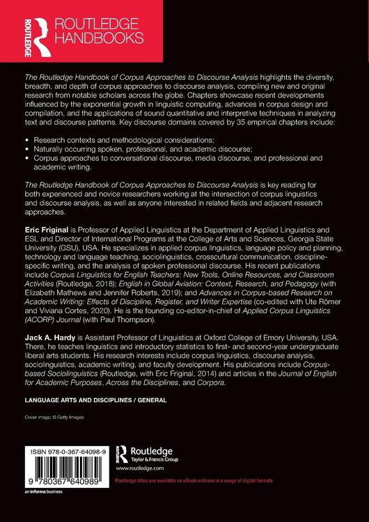 Produktbild: The Routledge Handbook of Corpus Approaches to Discourse Analysis
