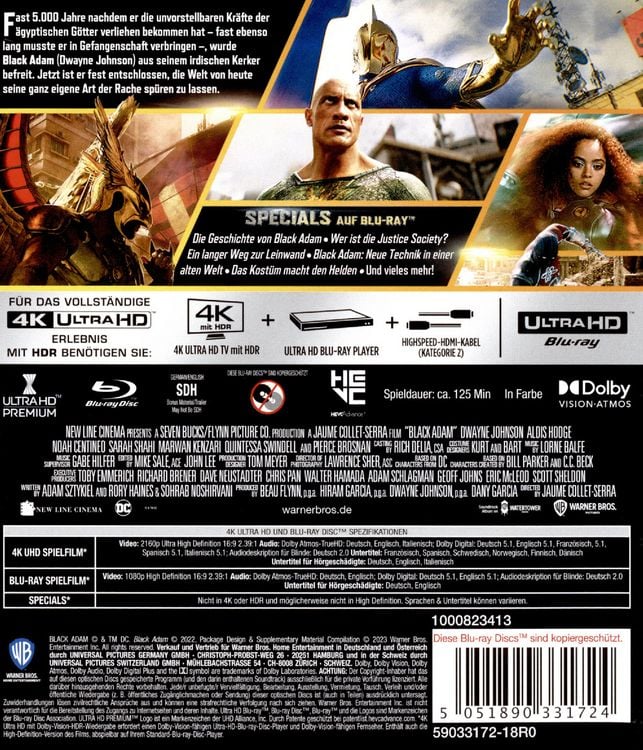 Produktbild: Black Adam (4K Ultra HD) (+ Blu-ray 2D)