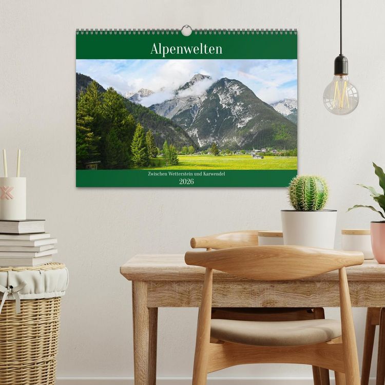 Produktbild: Alpenwelten-Zwischen Wetterstein und Karwendel (Wandkalender 2026 DIN A3 quer), CALVENDO Monatskalender