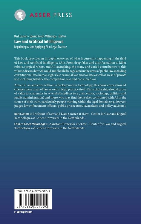 Produktbild: Law and Artificial Intelligence
