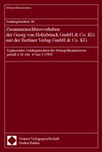 Produktbild: Sondergutachten 38. Zusammenschlussvorhaben der Georg von Holtzbrinck GmbH & Co. KG mit der Berliner Verlag GmbH & Co. KG