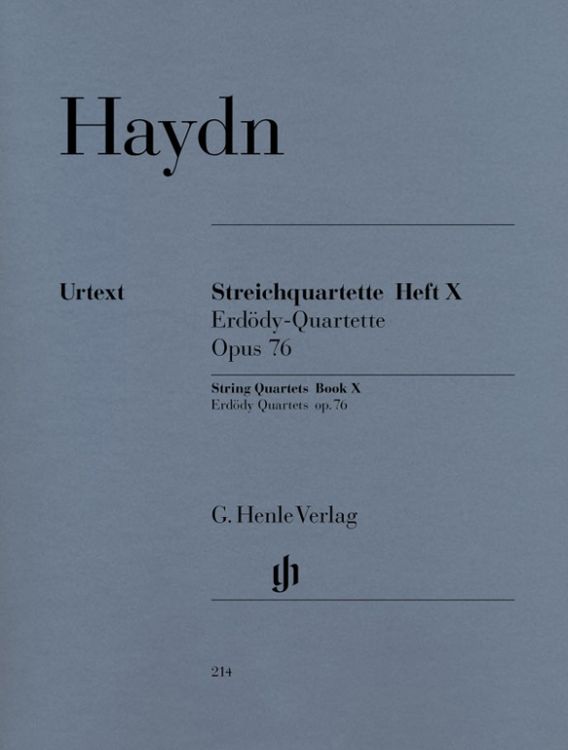 Produktbild: Joseph Haydn - Streichquartette Heft X op. 76 (Erd&ouml;dy-Quartette)