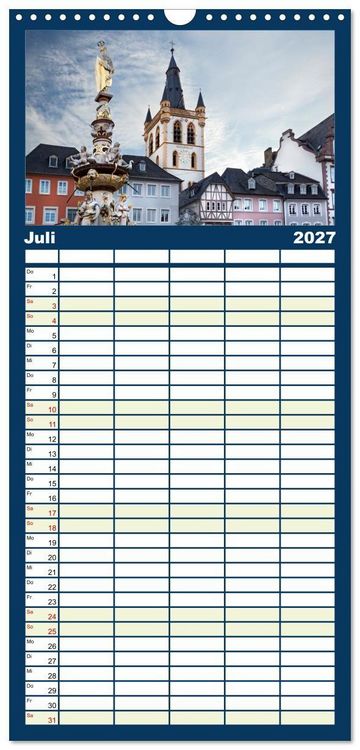 Produktbild: Familienplaner 2027 - R&Ouml;MERSTADT TRIER mit 5 Spalten (Wandkalender, 21 x 45 cm) CALVENDO
