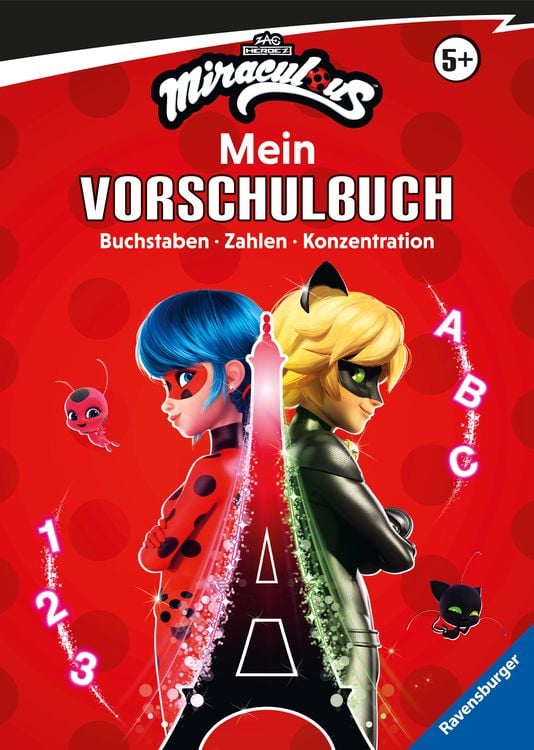 Produktbild: Miraculous: Das große Vorschulbuch - Buchstaben, Zahlen, Konzentration