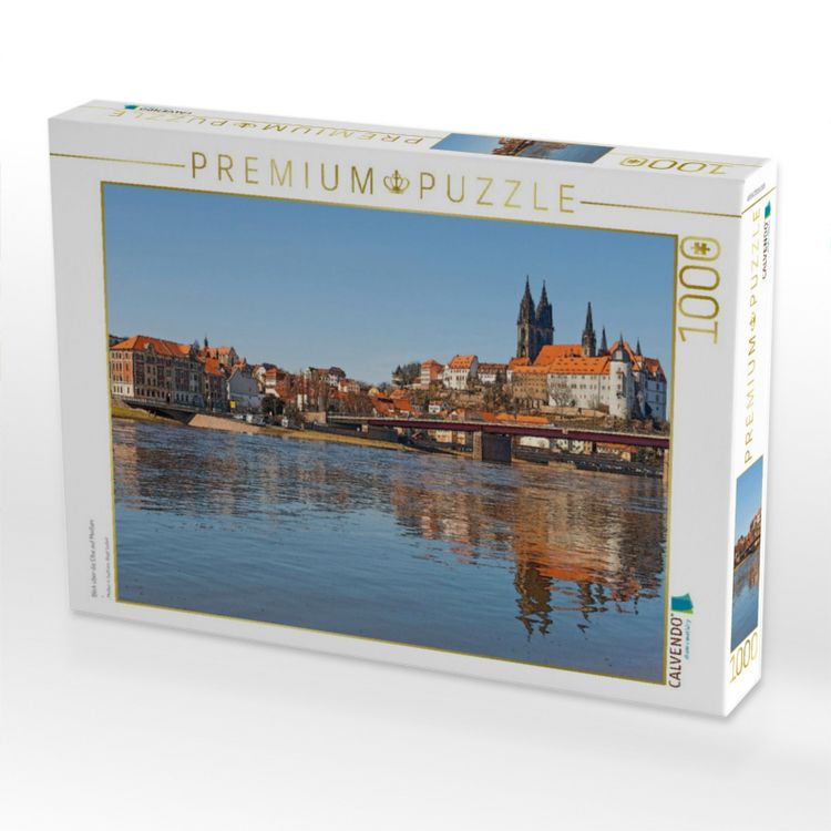 Produktbild: CALVENDO Puzzle Blick &uuml;ber die Elbe auf Mei&szlig;en | 1000 Teile Lege-Gr&ouml;&szlig;e 64x48cm Foto-Puzzle f&uuml;r gl&uuml;ckliche Stunden