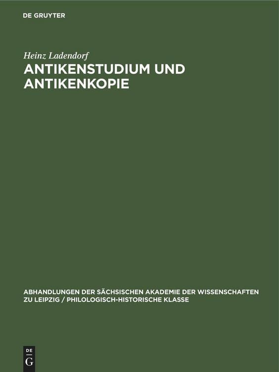 Produktbild: Antikenstudium und Antikenkopie