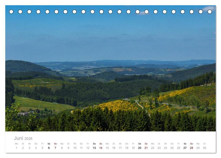 Produktbild: Sauerl&auml;nder Berge (Tischkalender 2026 DIN A5 quer), CALVENDO Monatskalender