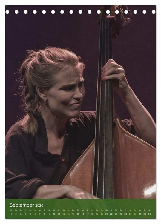 Produktbild: Women singing and playing Jazz (Tischkalender 2026 DIN A5 hoch), CALVENDO Monatskalender