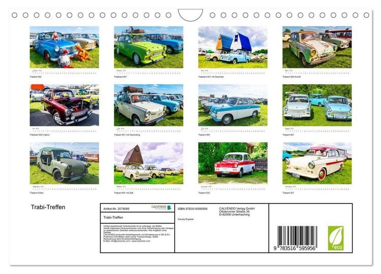 Produktbild: Trabi-Treffen (Wandkalender 2026 DIN A4 quer), CALVENDO Monatskalender
