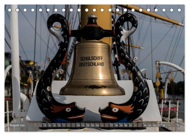 Produktbild: Letztes deutsches Vollschiff DAS SCHULSCHIFF DEUTSCHLAND (Tischkalender 2026 DIN A5 quer), CALVENDO Monatskalender