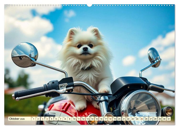 Produktbild: Tausendsassa - Pomeranian (hochwertiger Premium Wandkalender 2026 DIN A2 quer), Kunstdruck in Hochglanz