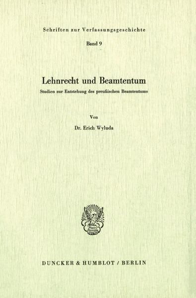 Produktbild: Lehnrecht und Beamtentum.
