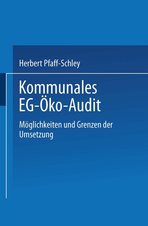 Produktbild: Kommunales EG-&Ouml;ko-Audit