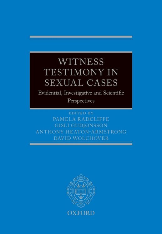 Produktbild: Witness Testimony in Sexual Cases
