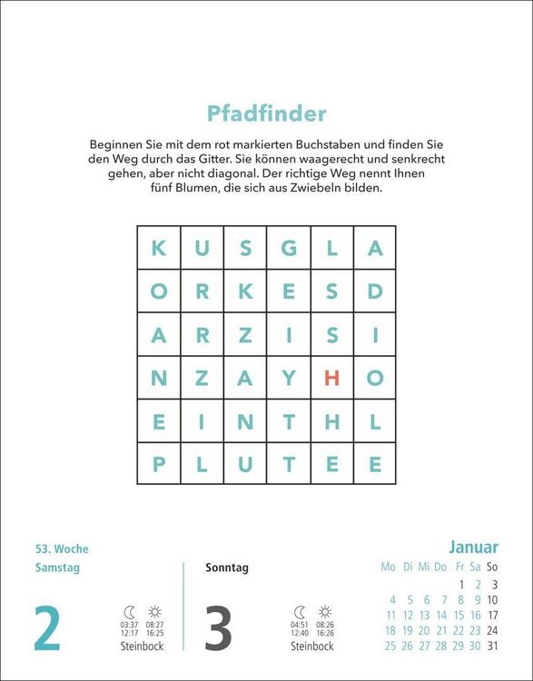 Produktbild: Stefan Heine Gehirnjogging Tagesabrei&szlig;kalender 2027
