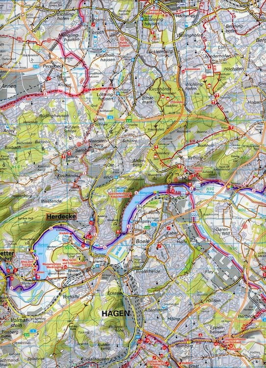 Produktbild: ADFC-Regionalkarte radrevier.ruhr Ost, 1:50.000, mit Tagestourenvorschlägen, reiß- und wetterfest, E-Bike-geeignet, GPS-Tracks Download