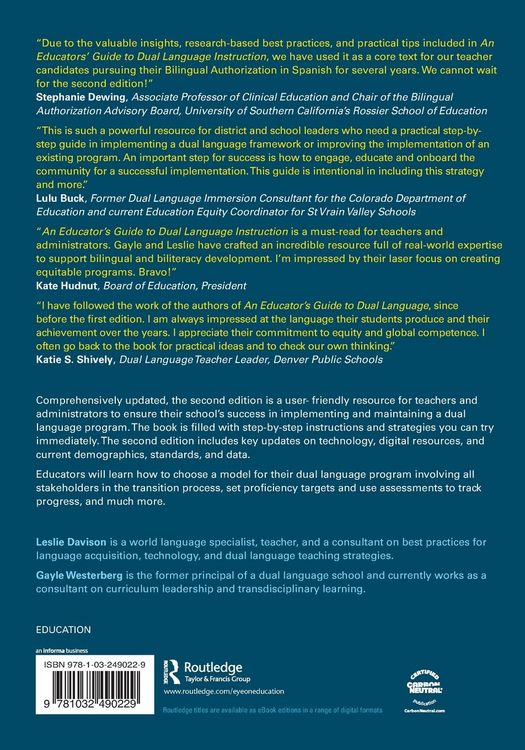 Produktbild: An Educator's Guide to Dual Language Instruction