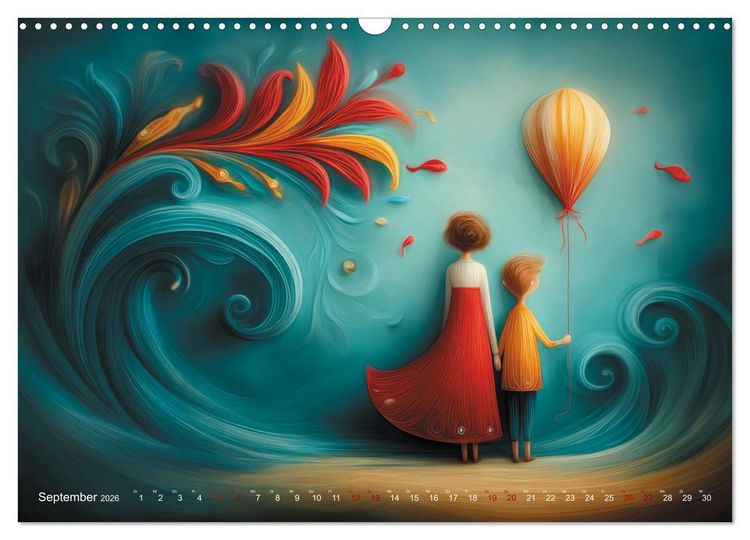 Produktbild: Naive Farbwelten (Wandkalender 2026 DIN A3 quer), CALVENDO Monatskalender