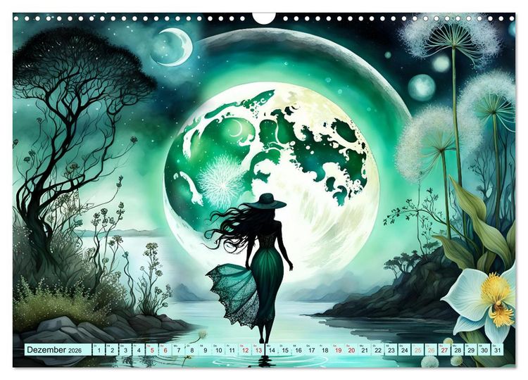 Produktbild: Naturzauberinnen im Mondschein (Wandkalender 2026 DIN A3 quer), CALVENDO Monatskalender