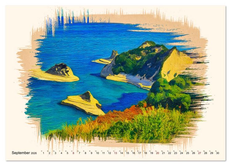 Produktbild: Korfu - Griechische Adria-Insel (Wandkalender 2026 DIN A4 quer), CALVENDO Monatskalender