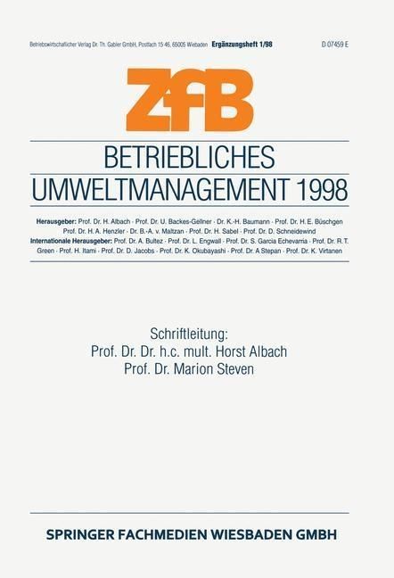 Produktbild: Betriebliches Umweltmanagement 1998