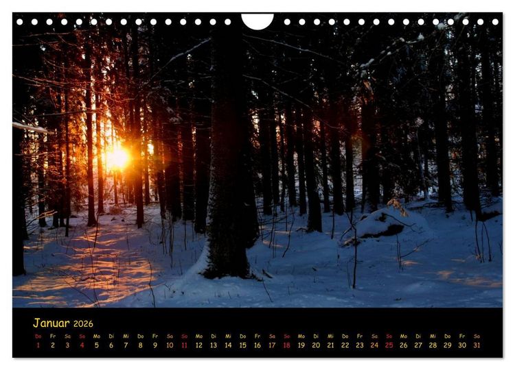 Produktbild: wenn die Sonne schlafen geht (Wandkalender 2026 DIN A4 quer), CALVENDO Monatskalender