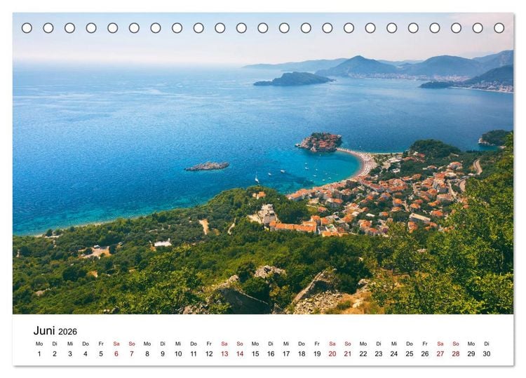 Produktbild: Montenegro - Im Land der schwarzen Berge (Tischkalender 2026 DIN A5 quer), CALVENDO Monatskalender