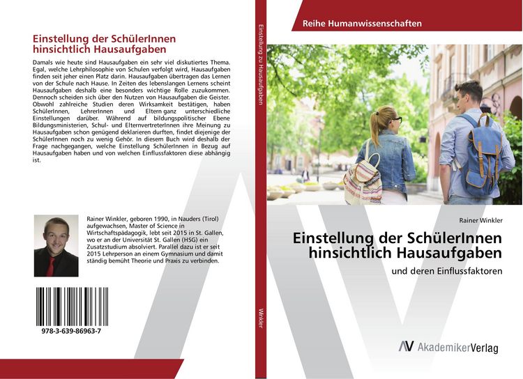 Produktbild: Einstellung der Sch&uuml;lerInnen hinsichtlich Hausaufgaben